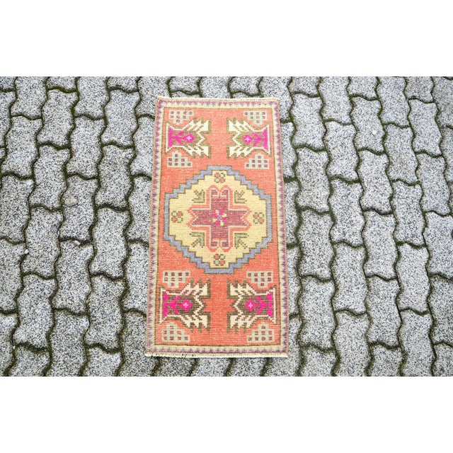 Vintage Multicolour Door Mat Rug For Sale - Image 6 of 6