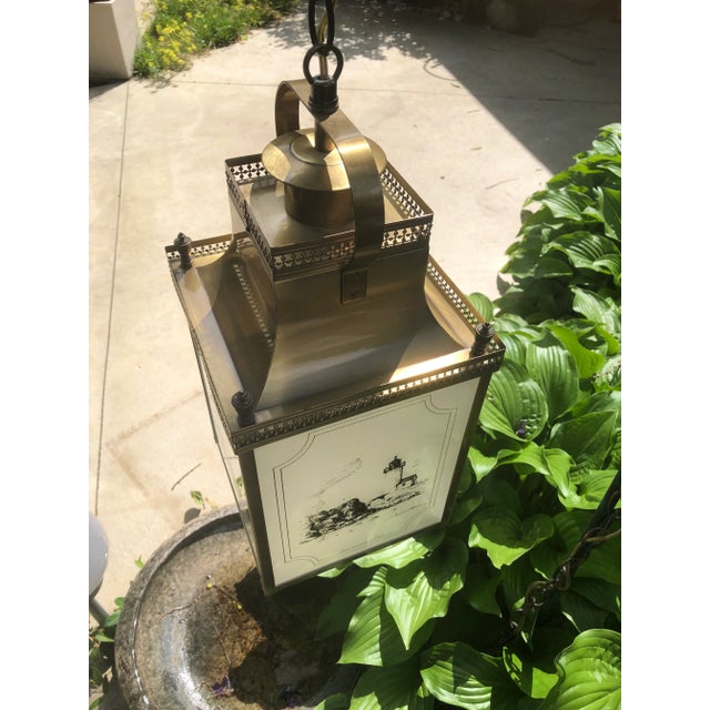 Brass & Glass Nautical Swag/Pendant Light For Sale - Image 12 of 13