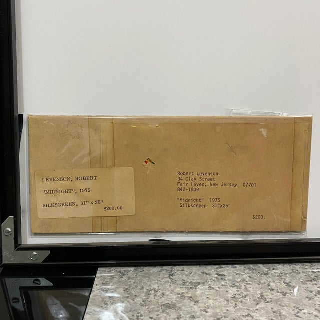 1975 Robert Levenson "Midnight" Silkscreen Original For Sale - Image 11 of 13