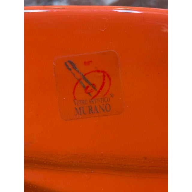 Modern 1960s Red Murano Art Glass Bowl For Sale - Image 3 of 9