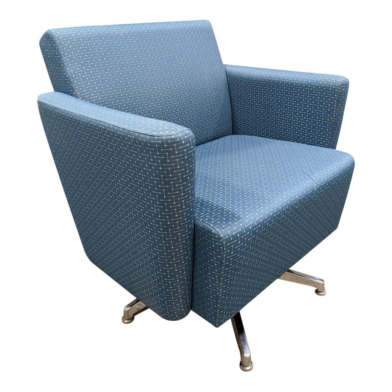 National Furniture Company Fringe Swivel Club Chair Chairish