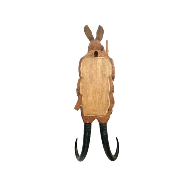Rabbit Hook Hunter Bunny With Horns Black Forest Style Vintage Whimsical Decor For Sale - Image 9 of 9