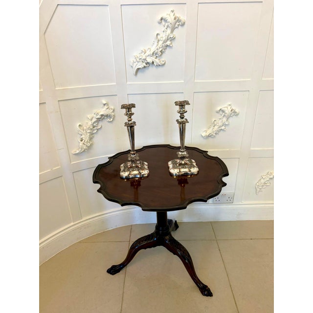 Antique Tall Silver-Plated Candlesticks, 1880, Set of 2 For Sale - Image 7 of 12