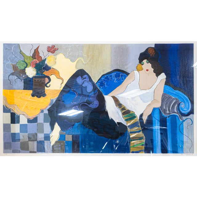 1990s Itzchak Tarkay Le Fiance Signed 1990 Signed Color Serigraph on Paper 235/350 For Sale - Image 5 of 8
