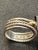 David Yurman David Yurman Sterling Silver .925 & 18k Gold Crossover Band Sz. 7.25-7.5 For Sale - Image 4 of 9