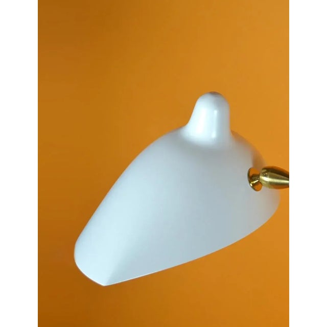 Serge Mouille Editions Serge Mouille 'Lampadaire Droit' Floor Lamp in White For Sale - Image 4 of 12