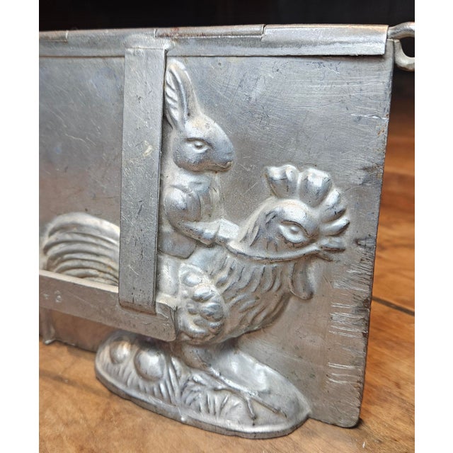 Early 20th Century Vintage Metal Chocolate Candy Mold Stamped Made in Germany For Sale - Image 5 of 12