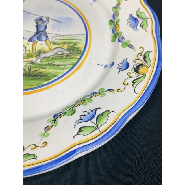 Ceramic Vintage French Decorative Plate For Sale - Image 7 of 10