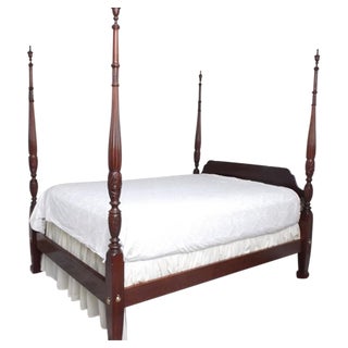 Ethan Allen Georgian Court Four Poster Queen Bed For Sale