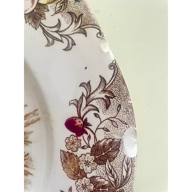 1950s Vintage Transferware Turkey Platter For Sale - Image 5 of 9