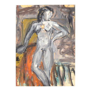 Bay Area Abstract Expressionist Standing Nude by Honora Berg