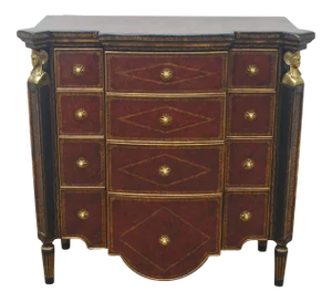 Theodore Alexander Leather Chest of Drawers Commode