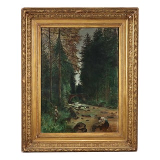 Tristan Lacroix, Rural Figures, Oil on Canvas, Framed For Sale