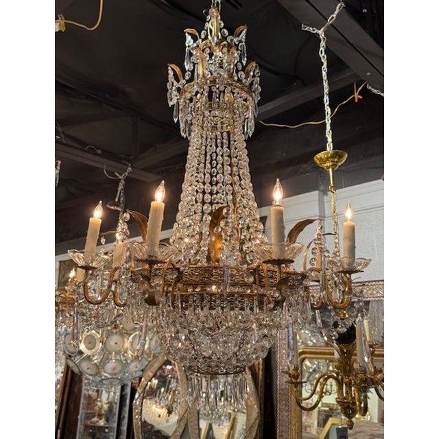 Traditional Italian Empire Basket Chandelier For Sale - Image 3 of 7