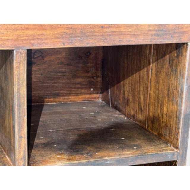 Brown Pierre Jeanneret, Pigeonhole Desk, Teak, Leatherette, Chandigarh, India, 1960s For Sale - Image 8 of 9