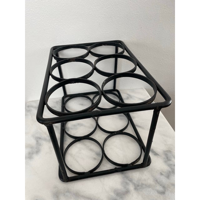 Mid 20th Century Mid-Century Arthur Umanoff Style Wrought Iron Wine Rack For Sale - Image 5 of 8