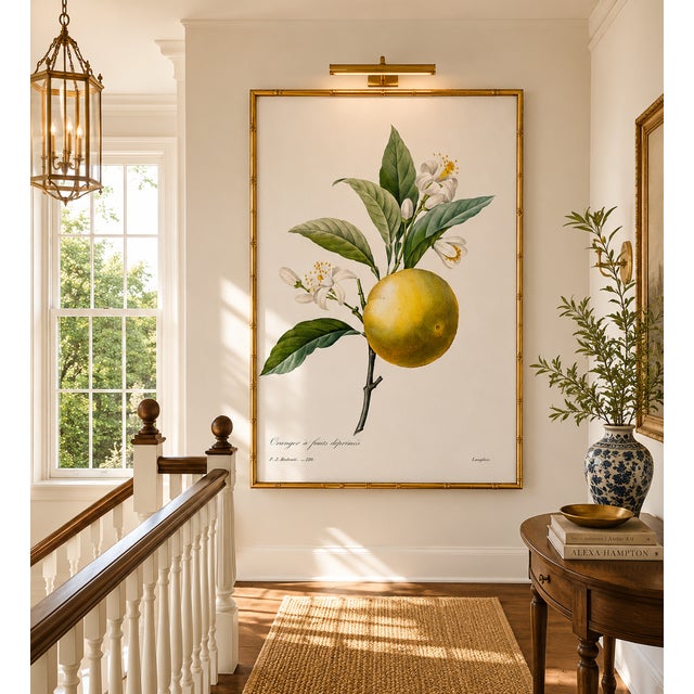 Yellow Orange by Redouté, Vintage Botanical Art Print, 36" X 48" For Sale - Image 8 of 10