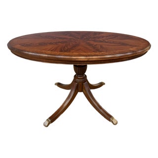 Traditional Oval Mahogany Dining/Breakfast/Game/Foyer Table by Leighton Hall - Made to Order For Sale