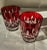 1980s Waterford Lismore Ruby Red Double Old Fashioned Crystal Glasses - A Pair For Sale - Image 10 of 12