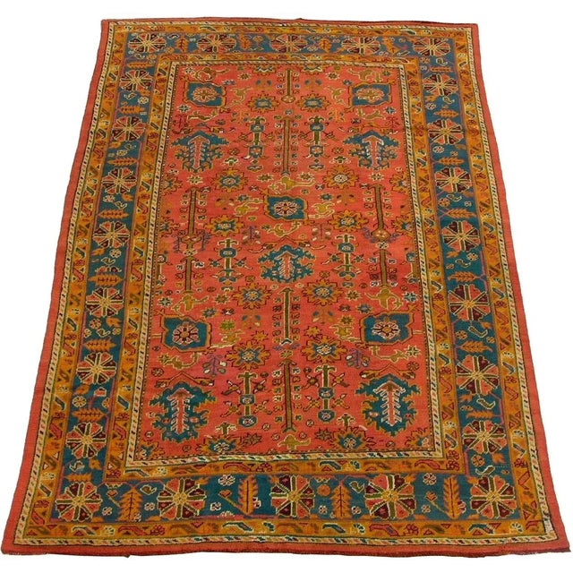 1920s Antique Fine Turkish Oushak Rug For Sale - Image 9 of 9