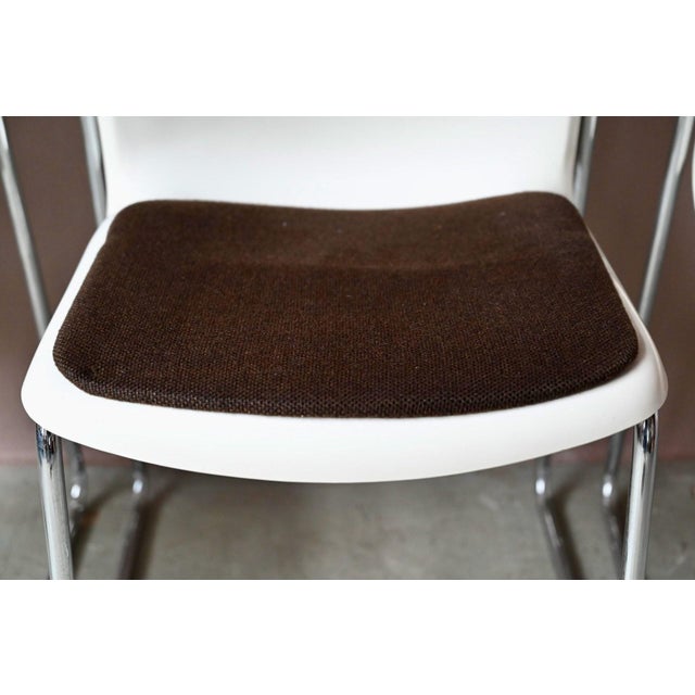 Space Age Model SM400K Chairs in Plastic and Chrome by Gerd Lange for Drabert, West Germany, 1980s, Set of 6 For Sale - Image 13 of 15