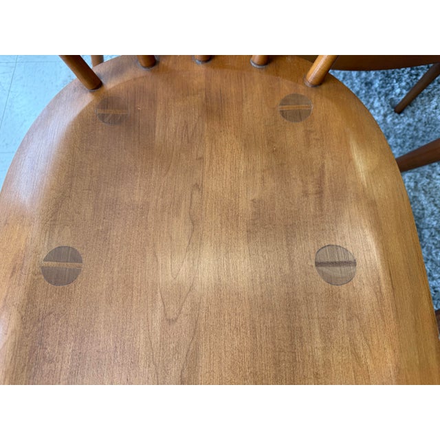 Brown Mid Century Modern Solid Maple Dining Set Designed by Paul McCobb for Planner Group - Set of 5 For Sale - Image 8 of 12