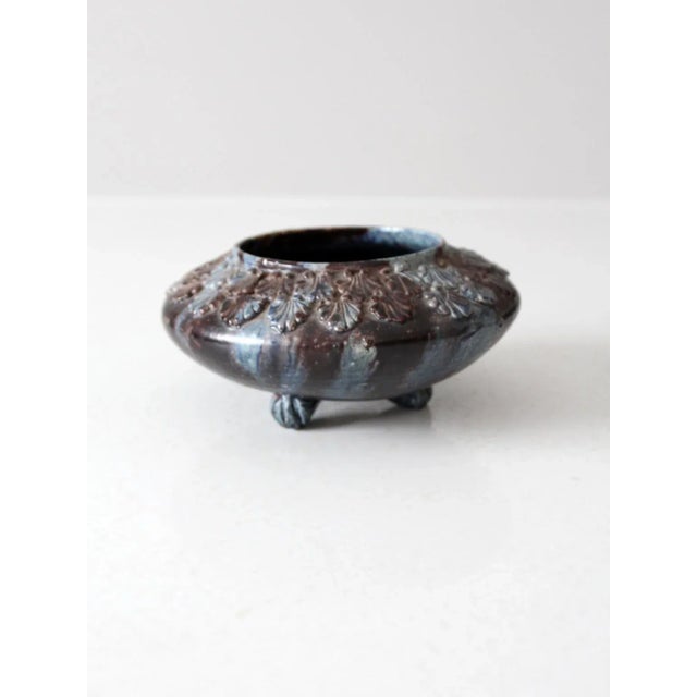 Antique Three Footed Bowl Vase For Sale - Image 9 of 9