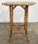 Chinoiserie Antique Chinoiserie Style Hand Painted Scorched Bamboo Side Table For Sale - Image 3 of 13