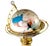 Illuminated World Globe on Brass and Marble Stand For Sale - Image 4 of 5