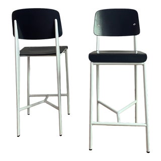 Prouve-Style Counter Stools - a Pair For Sale