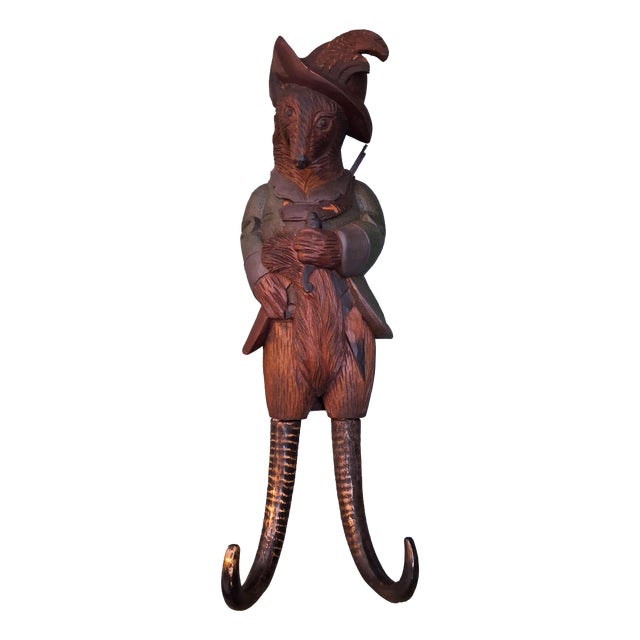 Wall Hunting Black Forest Fox, 1960s For Sale