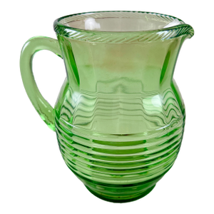 Anchor Hocking Green Uranium Glass Large 2 Liter Pitcher