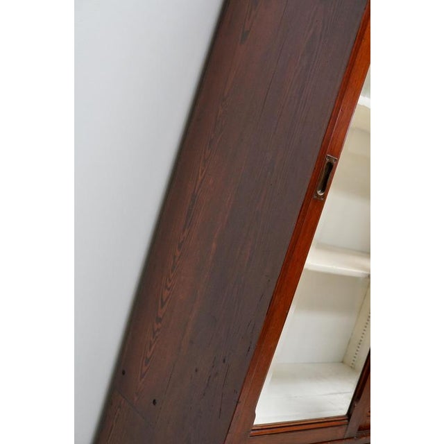 Large Antique Belgian Pitch Pine Apothecary Shop Cabinet, 1900s For Sale - Image 6 of 18
