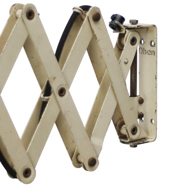 Mid-Century Black and White Metal Scissor Sconce from SIS, Germany For Sale - Image 5 of 6