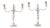 Antique Victorian Three Light Candelabra from Garrard & Co, 1880, Set of 2 For Sale