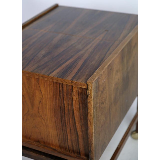 Gold Danish Bar Table in Rosewood, 1960s For Sale - Image 8 of 11