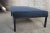 Vintage Parsons Style Minimalist Modern Cocktail Table Blue Ottoman Foot Stool Footrest 61" For Sale - Image 11 of 12