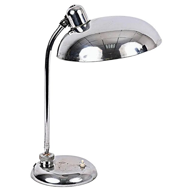 Bauhaus Industrial Steel Table Lamp, 1940s For Sale