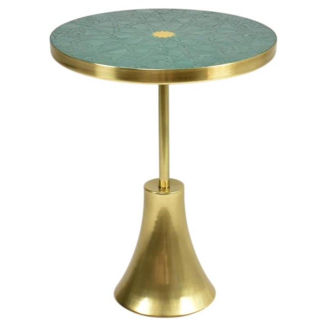 Gold Zel Atlas Itri Base Table in Brass by Jonathan Amar Studio For Sale - Image 8 of 8