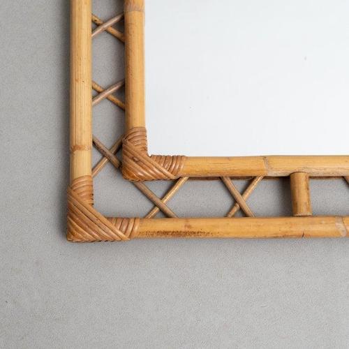 French Bamboo Mirror, 1970 For Sale - Image 10 of 11