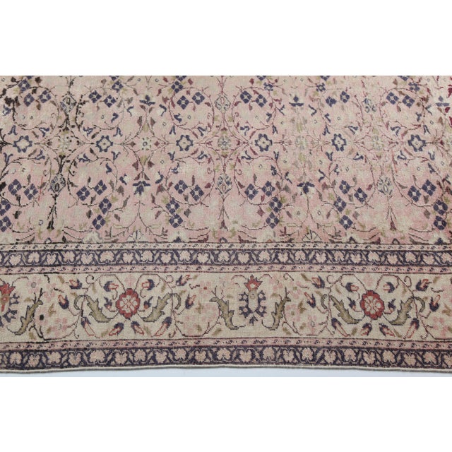 1940s 1940s Handmade Flower Design Floor Rug -6' 9'' X 9' 4'' For Sale - Image 5 of 10