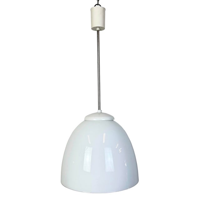 Vintage Hanging Light with Milk Glass from Elektrosvit, 1960s For Sale - Image 14 of 14