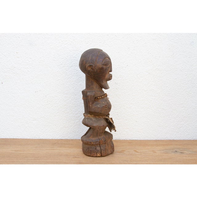 Brown Antique Songye Carved Guardian Figure For Sale - Image 8 of 12