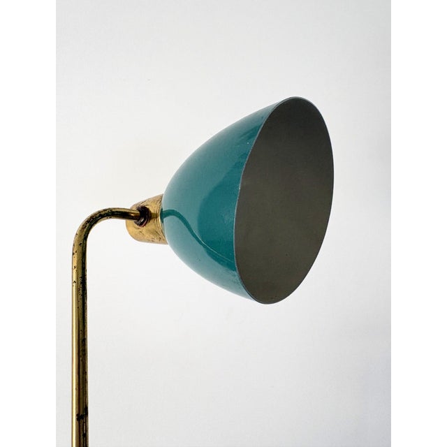 Metal Green Metal Desk Lamp by Robert Caillat, 1950 For Sale - Image 7 of 11