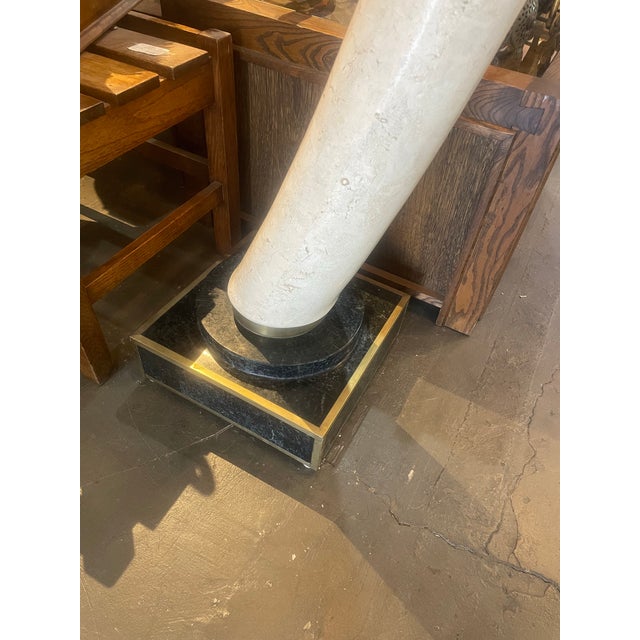 African Vintage Life Size Tessellated Marble Elephant Tusk For Sale - Image 3 of 8