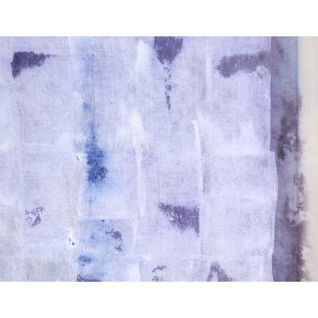 Abstract Expressionism White Patches - Abstract Composition on Linen by D. Whalen For Sale - Image 3 of 7