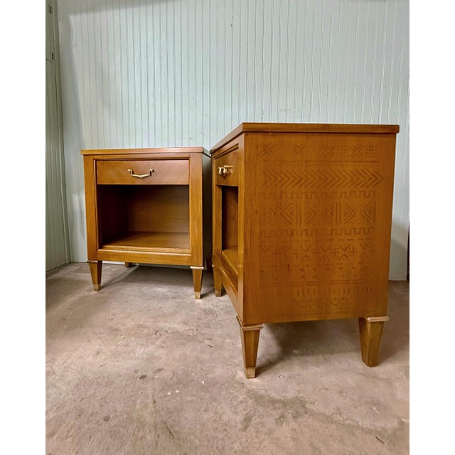 Mid 20th Century Mid 20th Century Nightstands by Century Furniture - A Pair For Sale - Image 5 of 10