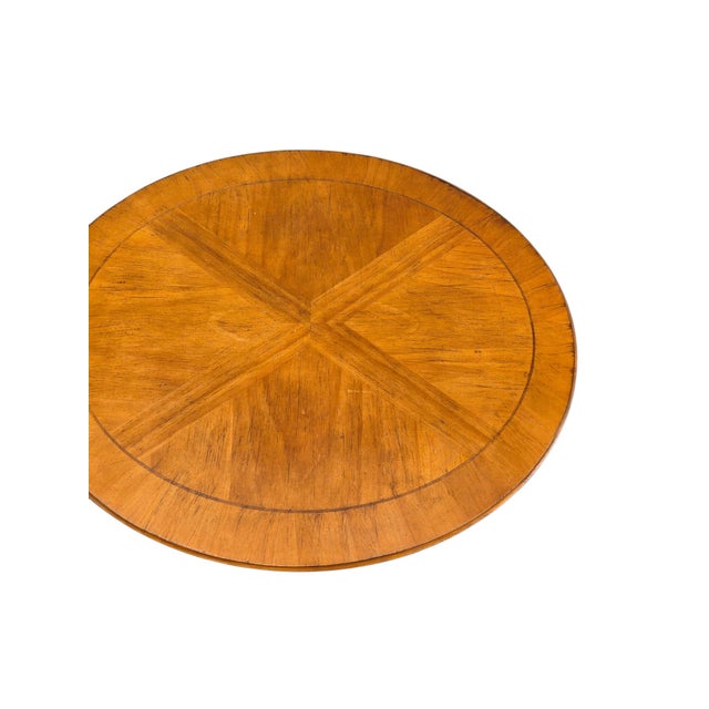 Vintage Ethan Allen Tuscan Knotty Pine Drum End Table Side Cabinet Lion Head Pull For Sale - Image 9 of 18
