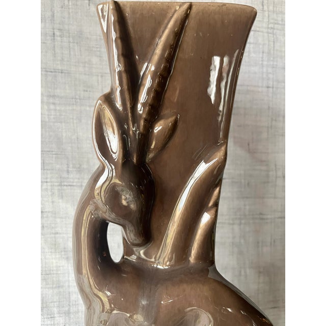 1950s Royal Haeger Mid-Century Modern Gazelle Vase Art Pottery For Sale - Image 6 of 11