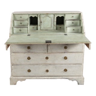 Vintage Gustavian Wooden Secretary, 1860 For Sale